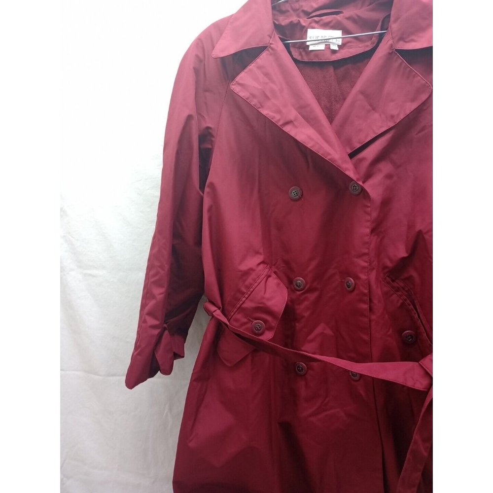 Sue Brett Women's Red Trench Coat Zip Out Liner S… - image 3